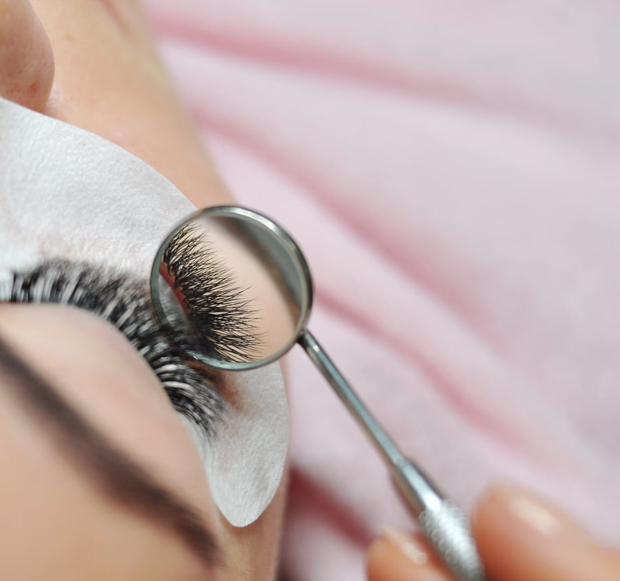 Person Getting Lash Extensions 